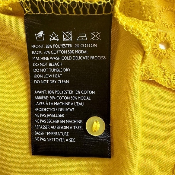 Anthropologie James Coviello Women's Sz M Burnham Long Sleeve Eyelet Lace Top - Picture 13 of 13